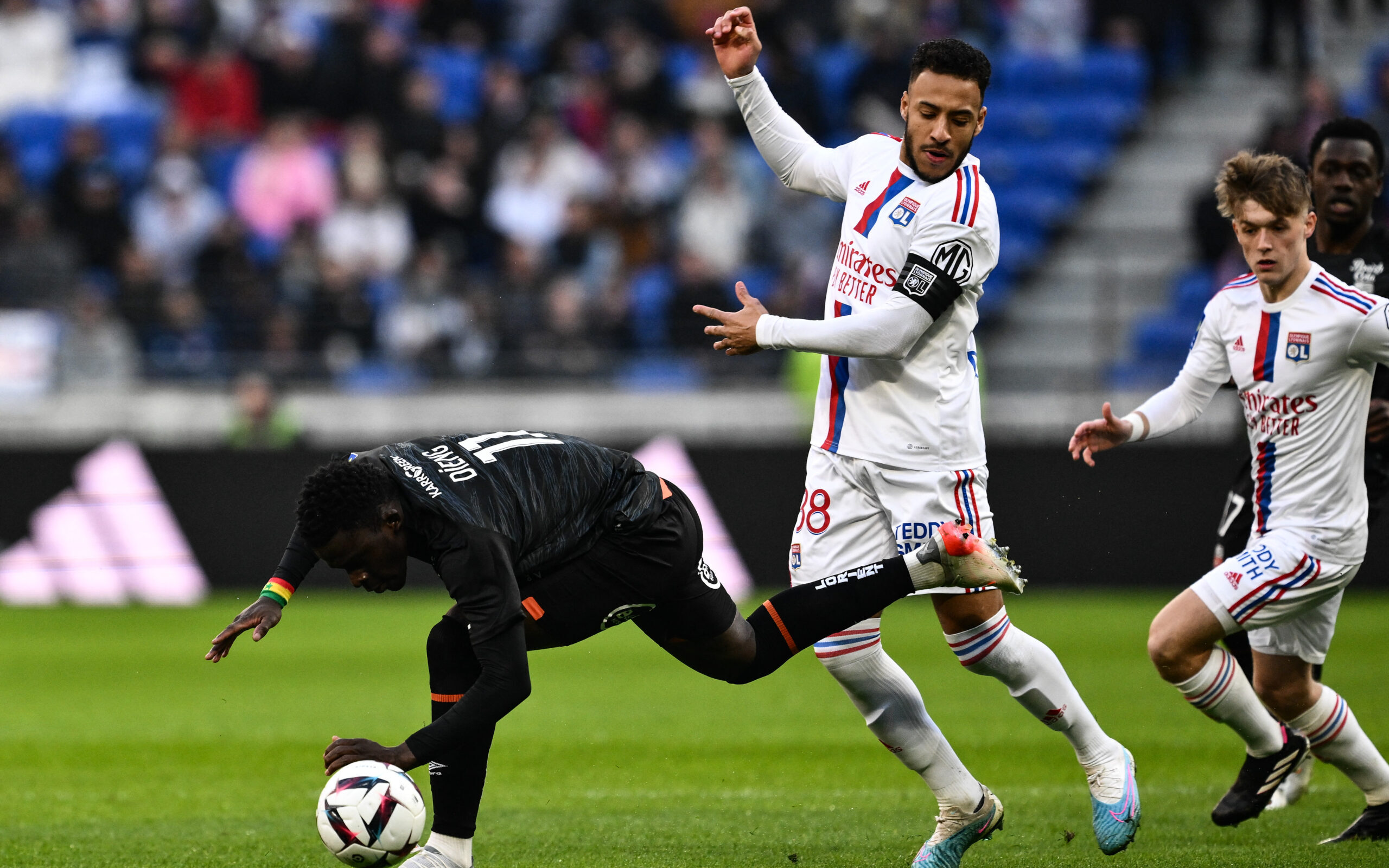 Tolisso et Lepenant lors d'OL - Lorient