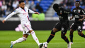 Bamba Dieng (Lorient) et Corentin Tolisso (OL)