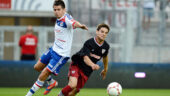 Enzo Reale lors d'un amical entre l'OL et Bilbao en juillet 2012