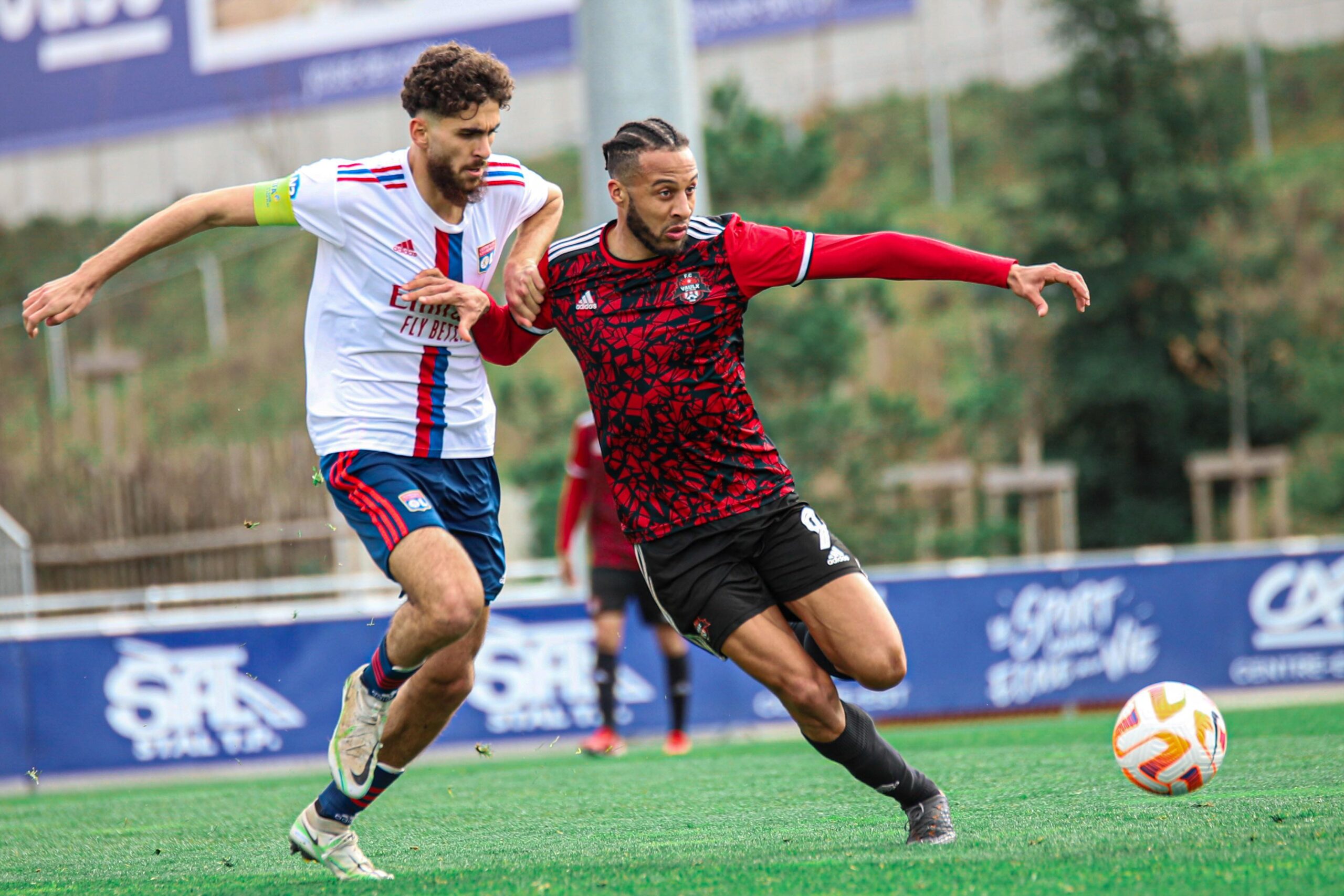 Idriss Bounaas lors du match amical OL - FC Vaulx