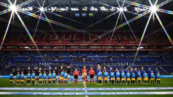 Les deux équipes de l'OL et Chelsea au Parc OL