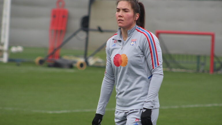 Vanessa Gilles à l'entraînement de l'OL