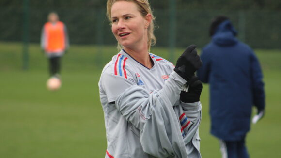 Amandine Henry à l'entraînement de l'OL