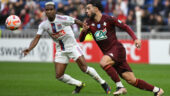 Georges Mikautadze lors du match de Coupe de France entre l'OL et le FC Metz