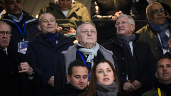 Jean-Michel Aulas lors de la demie de Coupe de France Nantes - OL