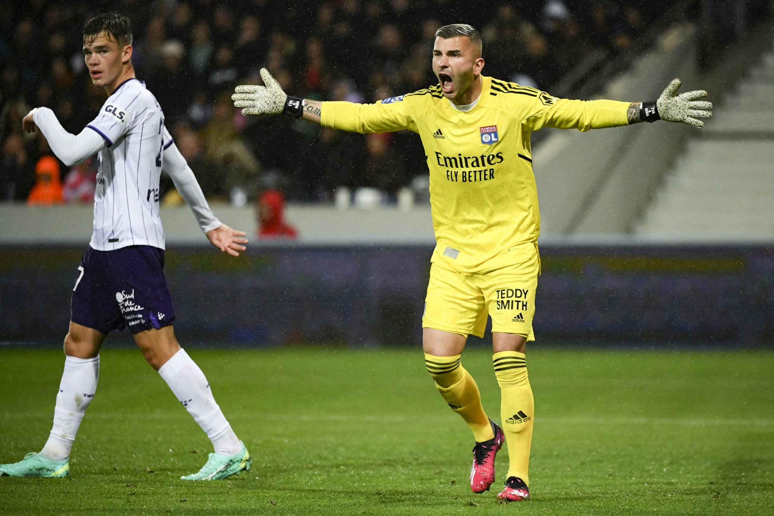 Anthony Lopes pendant le match Toulouse - OL