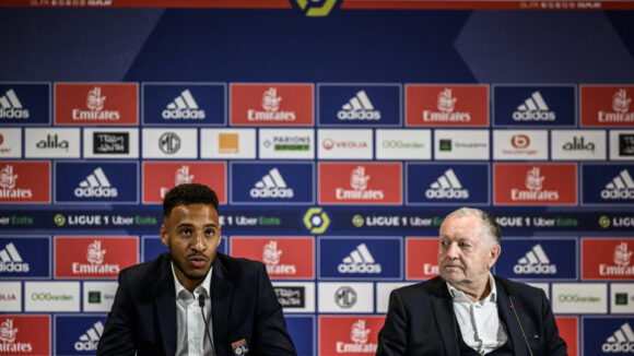 Corentin Tolisso avec Jean-Michel Aulas lors de son retour à l'OL