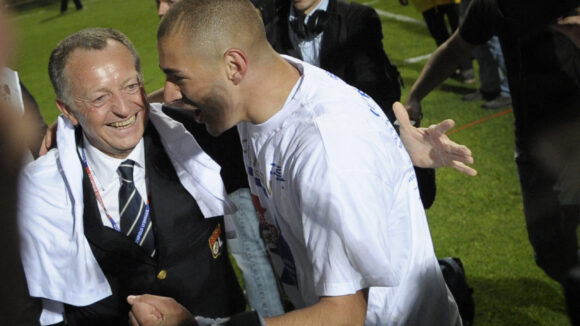 Jean-Michel Aulas et Karim Benzema en 2008