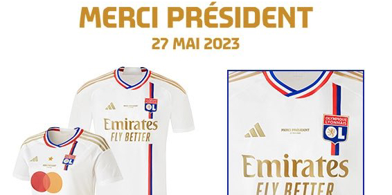 Le nouveau maillot domicile de l'OL (@OL)