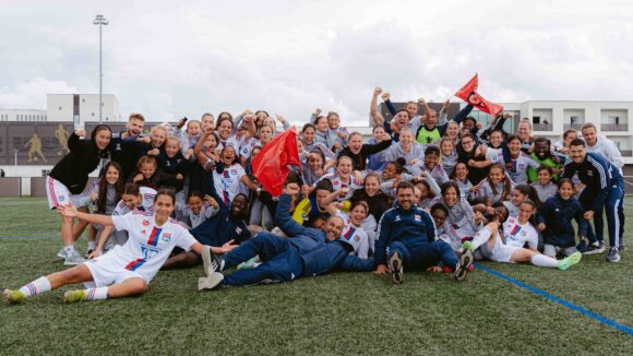 La réserve de l'OL et le groupe U19, tous les deux champions de France en 2023 /