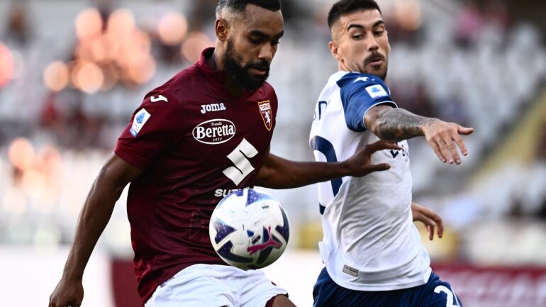 Koffi Djidji, défenseur du Torino, contre la Lazio