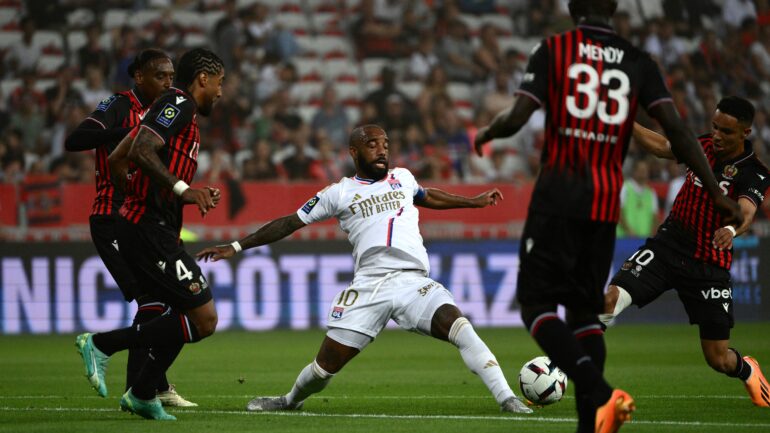 Alexandre Lacazette lors de Nice - OL.