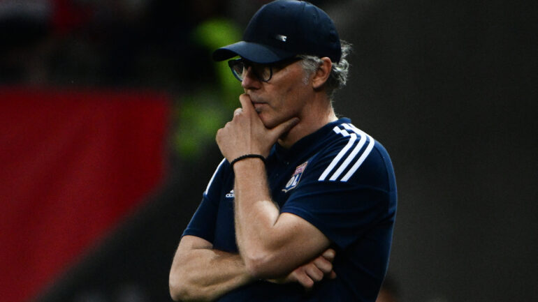 Laurent Blanc lors de Nice - OL