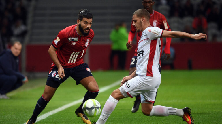 Farès Bahlouli lors de Lille - Valenciennes