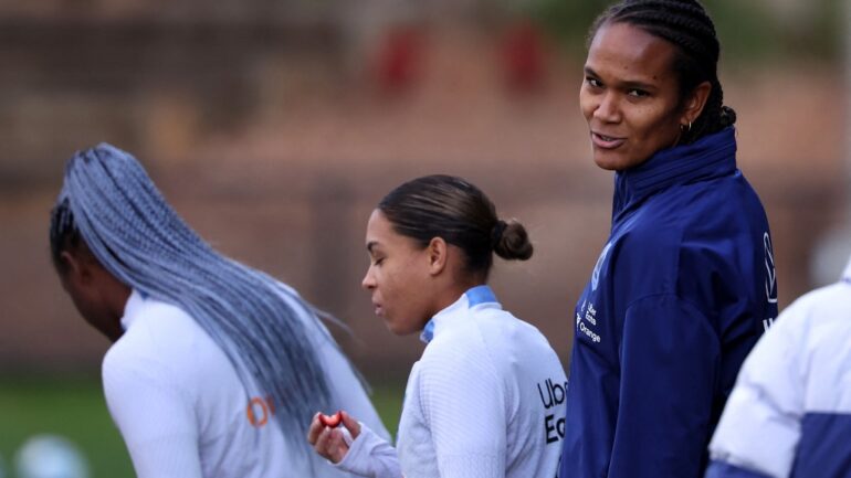 La capitaine de l'OL et de l'équipe de France, Wendie Renard.