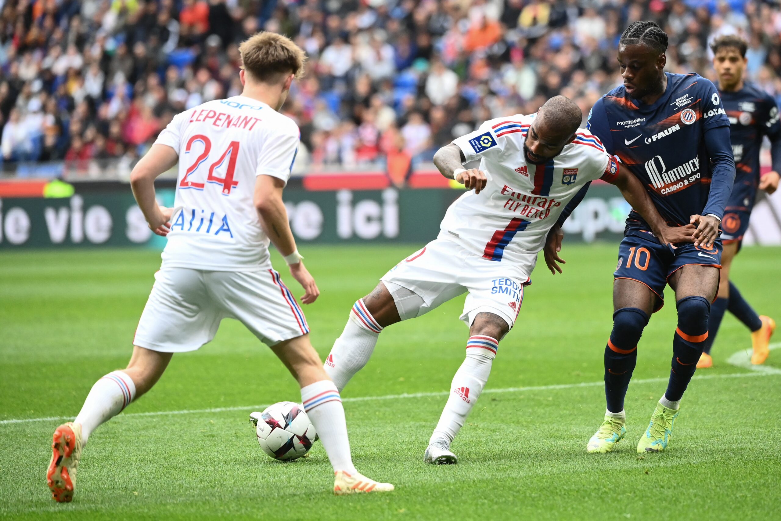Alexandre Lacazette lors d'OL - Montpellier