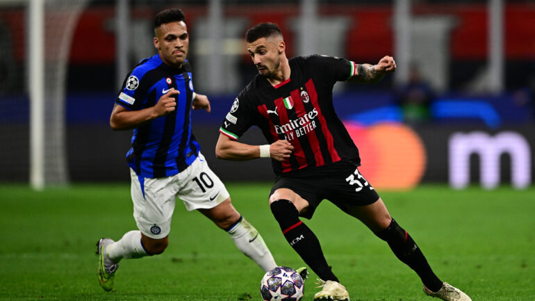 Rade Krunic lors du derby Inter Milan - AC Milan