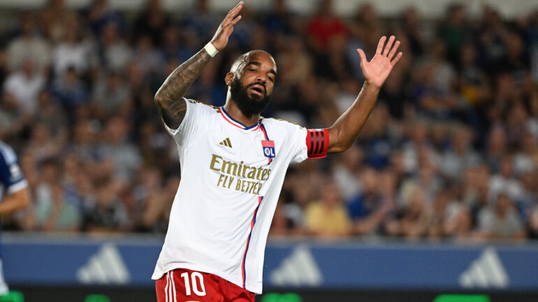 Alexandre Lacazette lors de Strasbourg - OL