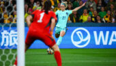 Ellie Carpenter (OL) lors de la petite finale Australie - Suède