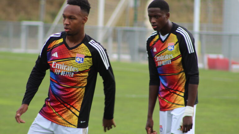 Yannis Lagha et Mahamadou Diawara lors du match entre la réserve de l'OL et de Clermont