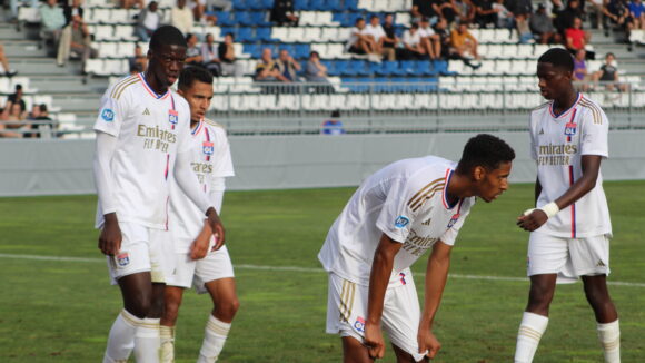 Mamadou Sarr, Achraf Laaziri et Philippe Boueye avec la réserve de l'OL