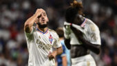 La déception de Rayan Cherki lors d'OL - Le Havre