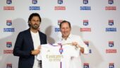 Fabio Grosso et John Textor lors de l'arrivée du coach à l'OL.