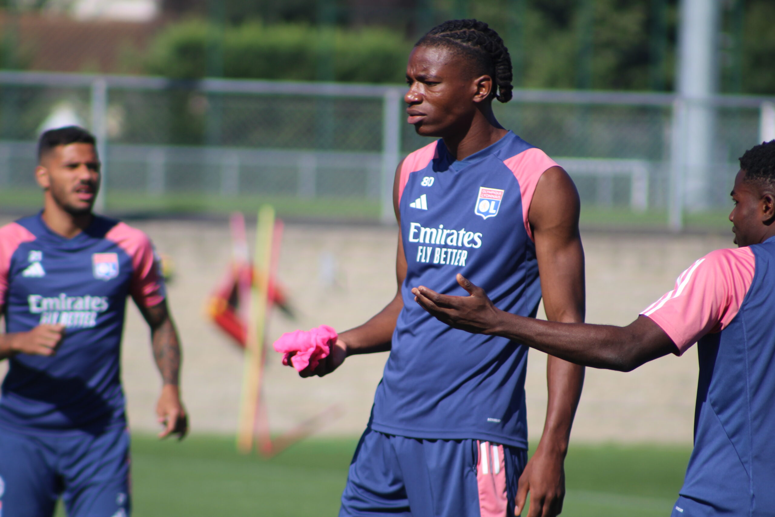 Skelly Alvero à l'entraînement de l'OL