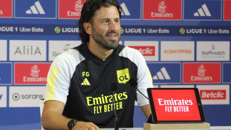 Fabio Grosso en conférence de presse avant Brest - OL