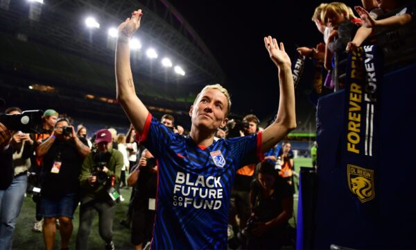 Megan Rapinoe for her farewell at home with OL Reign