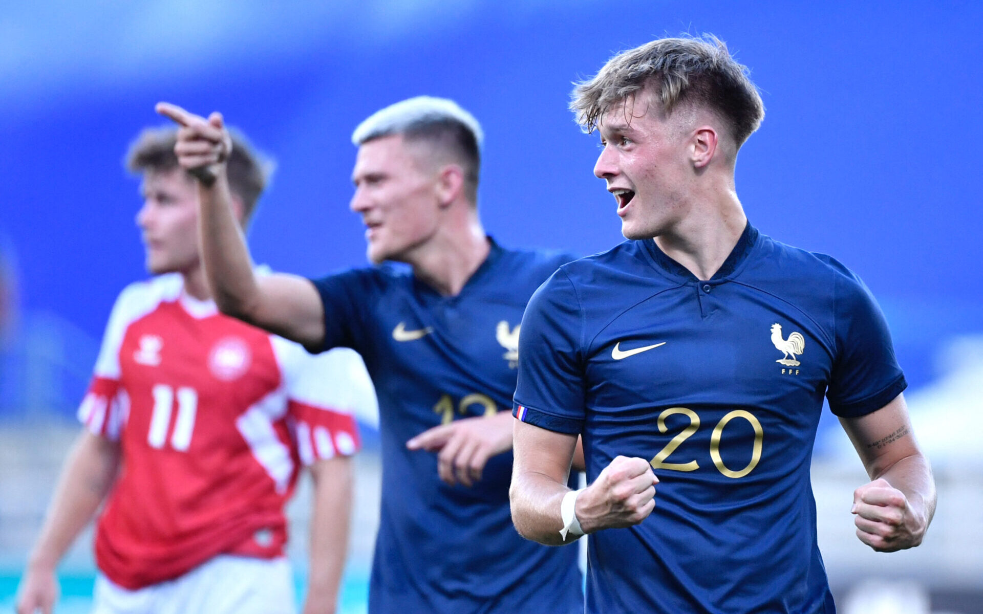 Johann Lepenant avec l'équipe de France Espoirs