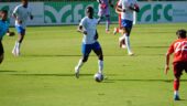 Saël Kumbedi (OL) avec l'équipe de France U19 @Marbella Football Center