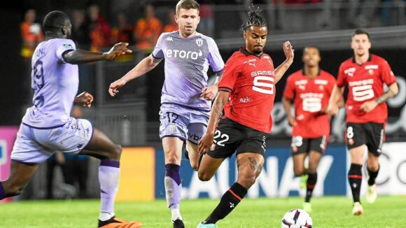 Lorenz Assignon lors de Rennes - Monaco