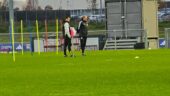 Pierre Sage à l'entraînement de l'OL