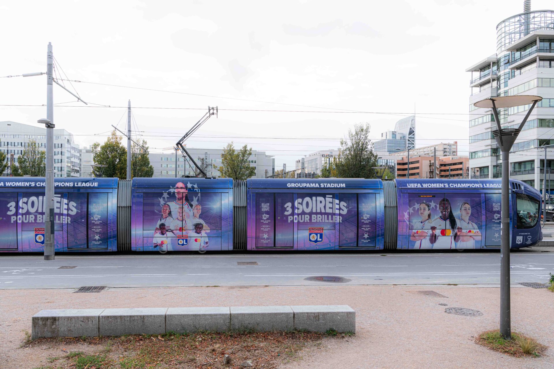 Le tramway de Lyon en hommage aux joueuses de l'OL