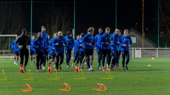 Les joueurs du CA Pontarlier à l'entraînement