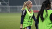 Eugénie Le Sommer à l'entraînement avec OL - Lille