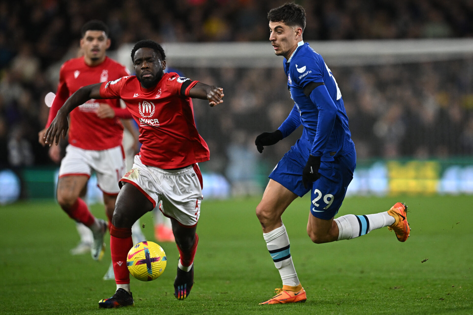 Orel Mangala lors de Nottingham Forest - Chelsea