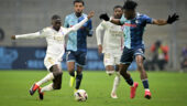 Saël Kumbedi (OL) contre Le Havre