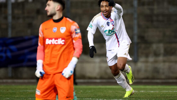 Malick Fofana buteur lors de Bergerac - OL