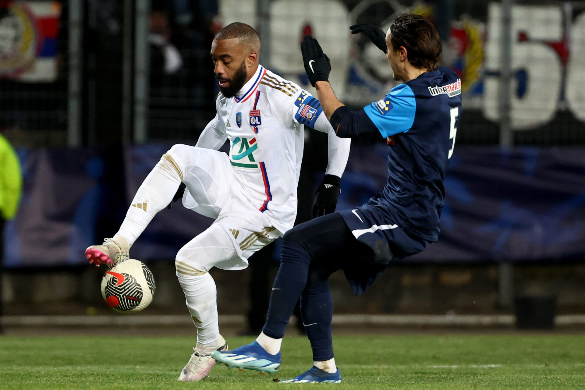 Alexandre Lacazette lors de Bergerac - OL