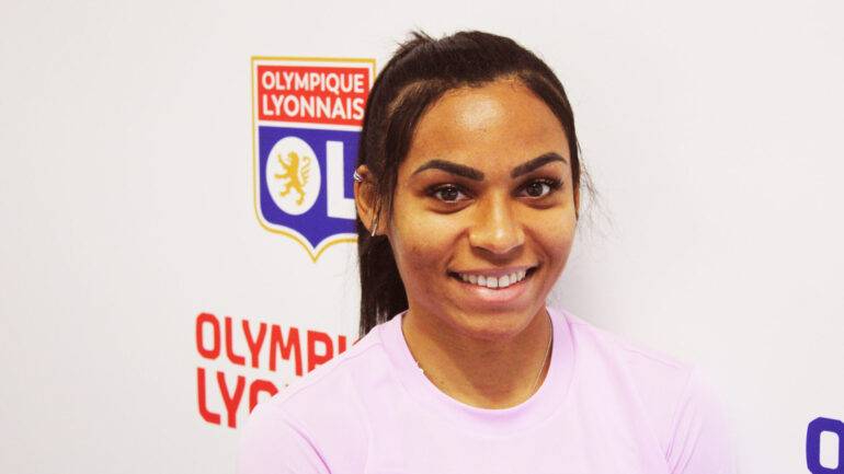 Perle Morroni, latérale de l'OL lors de son entretien avec Olympique-et-Lyonnais