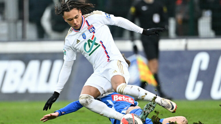 Diego Moreira avec l'OL contre Pontarlier