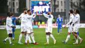 Les joueurs lyonnais lors de Pontarlier - OL en Coupe de France