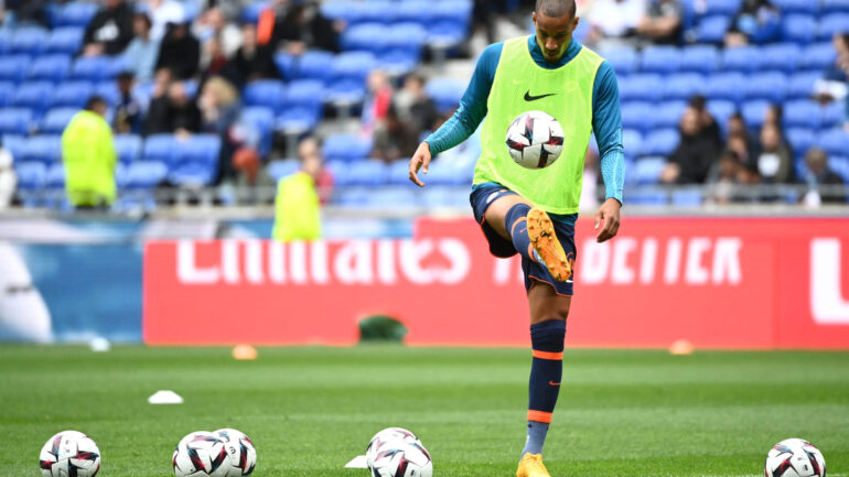 Christopher Jullien, défenseur de Montpellier, à Décines contre l'OL