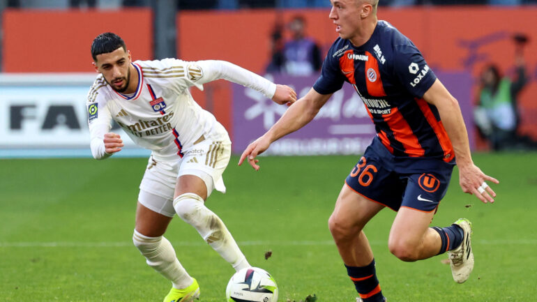 Saïd Benrahma lors de Montpellier - OL