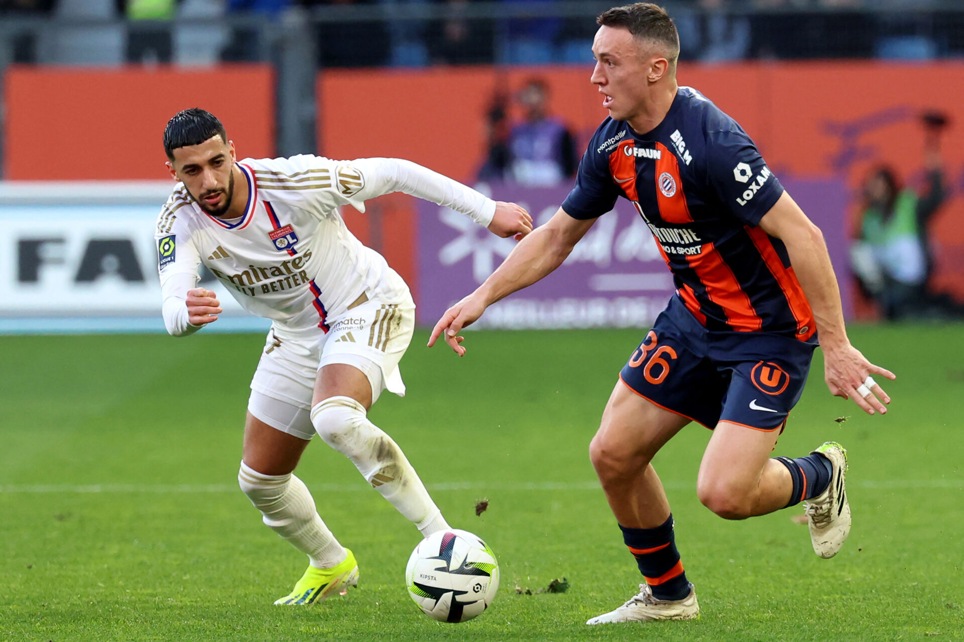 Saïd Benrahma lors de Montpellier - OL