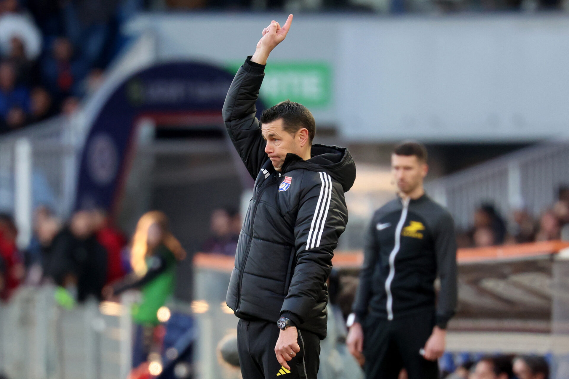 Pierre Sage lors de Montpellier - OL