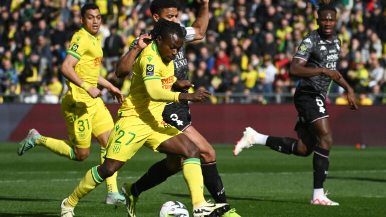 Moses Simon lors de Nantes - Lorient