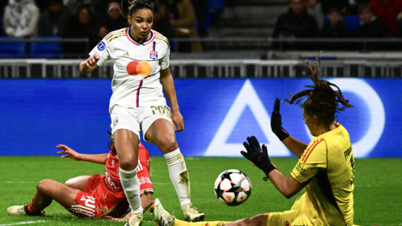 Delphine Cascarino lors d'OL - Benfica